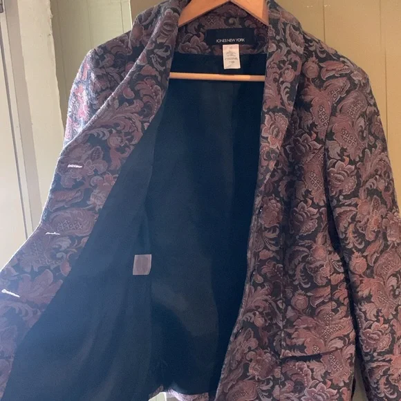 Vintage Paisley Blazer Jones New York Size 12 - Picture 6 of 6